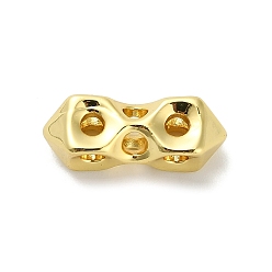 Настоящее золото 18K Самородки латунные бусины, стойки покрытие, долговечный, без свинца и без кадмия, реальный 18 k позолоченный, 19.5x6.5x6.5 мм, отверстие : 2.2 мм