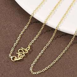 Настоящее золото 18K 2мм латунные кабельные цепочки ожерелья, с кольцевыми застежками m, стойки покрытие, долговечный, без кадмия и без свинца, реальный 18 k позолоченный, 18.11 дюйм (46 см)