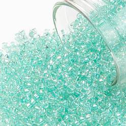 (1812) Transparent Rainbow Seafoam Круглые бусины toho, японский бисер, (1812) прозрачная радужная морская пена, 11/0, 2.2 мм, отверстие : 0.8 мм, Около 50000 шт / фунт