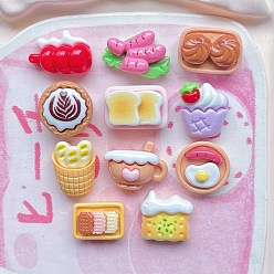 (52) Непрозрачная лаванда Непрозрачные кабошоны из смолы, имитация еды, разнообразные, разноцветные, 8~13x10~14x6~7.5 мм