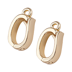 Настоящее золото 14K 20Латунные застежки-раскладывающиеся детали, овальные, реальный 14 k позолоченный, 8~10x6.2 мм