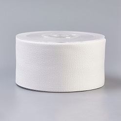 White Rayon and Cotton Ribbon, Twill Tape Ribbon, Herringbone Ribbon, White, 1 inch(25mm), about 50yards/roll(45.72m/roll)