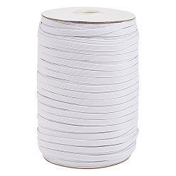 White Flat Elastic Band for Mouth Cover Ear Loop, Mouth Cover Elastic Cord, DIY Disposable Mouth Cover Material, White, 1/4 inch, 5mm, about 200yards/roll(600feet/roll)