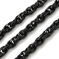 Черный 304 из нержавеющей стали веревочные сети, несварные, с катушкой, вакуумное покрытие pvd, чёрные, 6 мм