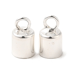 Серебро 925 стерлингового серебра мозг заканчивается, серебряные, 8.1x4.6 мм, отверстие : 1.8 мм, внутренний диаметр: 4 мм