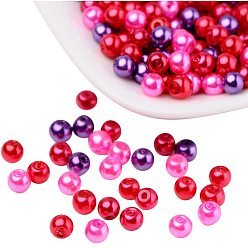 (52) Непрозрачная лаванда Вазелин, разноцветные, 4 мм, отверстия: 1 мм, около 400 шт / коробка