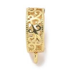 Настоящее золото 18K Латунная рейка, подвеска навесная навесная, с петлей, долговечный, без свинца и без кадмия, реальный 18 k позолоченный, 17x14x5.5 мм, отверстие : 2 мм, внутренний диаметр: 10 мм