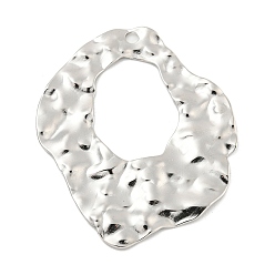 Нержавеющая Сталь Цвет Не тускнеющие 304 подвески из нержавеющей стали, , неправильный овал, цвет нержавеющей стали, 42x35x2 мм, отверстие : 2 мм