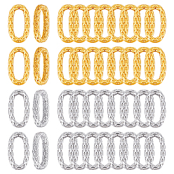 (52) Непрозрачная лаванда 40шт 2 цвета латунные соединительные кольца, долговечный, стойки покрытие, овальные, разноцветные, 10.5x5.5x1.5 мм, внутренний диаметр: 7.5x3 мм, 20 шт / цвет