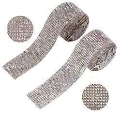 (52) Непрозрачная лаванда 2 нити 2 цветные блестящие стеклянные стразы горячей фиксации (клей-расплав на обратной стороне), горный хрусталь, аксессуары для костюма, разноцветные, 27 мм, 1 ярд / прядь (0.91 м / прядь)