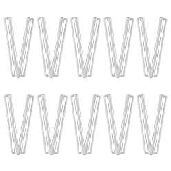 Платина 10зажимы для бикини из сплава, запасная часть застежки бюстгальтера, закрытие груди для нижнего белья, В форме, платина, 66x33x2.8 мм, внутренний диаметр: 60x1.8 мм