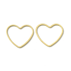 Без Покрытия Латунные соединительные колечки, без кадмия, без никеля и без свинца, сердце, сырой (без покрытия), 16.5x19x0.9 мм, внутренний диаметр: 13x17.5 мм
