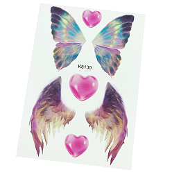 Hot pink Körperkunst Tattoos, temporäre Tattoos Papier Aufkleber, Schmetterling, hot pink, 21x15 cm