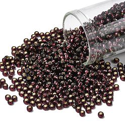 (26C) Silver Lined Amethyst Тохо 8/0 круглые бусины, японский бисер, (26 c) аметист с серебряной подкладкой, 3 мм, отверстие : 1 мм, Около 10000 шт / фунт