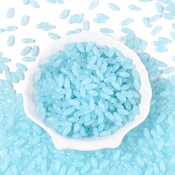 Небесно-голубой Стеклянный бисер непрозрачных цветов, овальные, голубой, 9x4 мм, отверстие : 1.2 мм, Около 1875 шт / фунт