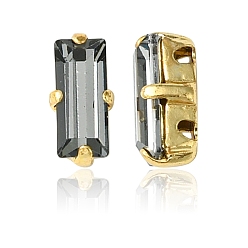 00030 260 NightFall Пришивные чашки preciosa® maxima crystal, многожильных ссылки, чешский хрусталь, с настройками латуни, 719 39 090 багет, золотые, 00030 260 наступление ночи, 7x3 мм