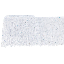 Белый Дым 5m отделка из полиэстеровой ленты с пайетками и кисточками, аксессуары для одежды, серый, 7-7/8 дюйм (200 мм), около 5.47 ярдов (5 м) / мешок