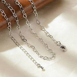 Платина Ожерелья с цепочкой из меди, долговечный, стойки покрытие, без свинца и без кадмия, платина, 18.31 дюйм (46.5 см)