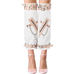 Белый Рукава из полиэстера, женские гетры, с поясом из искусственной кожи, белые, 425x210x5 мм