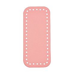 Бледно-фиолетовый Красный Прямоугольная длинная нижняя часть сумки из искусственной кожи, для вязания сумки, женские сумки ручной работы поделки аксессуары, бледно-фиолетовый красный, 180x80x4 мм, отверстие : 4.5 мм