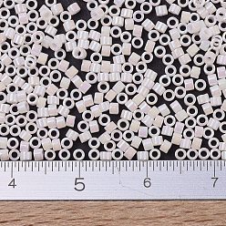 (DB1500) Opaque Bisque White AB MIYUKI Delica Beads, Cylinder, Japanese Seed Beads, 11/0, (DB1500) Opaque Bisque White AB, 1.3x1.6mm, Hole: 0.8mm, about 20000pcs/bag, 100g/bag