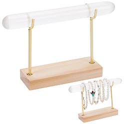 Gesso 1Pc Natural Gypsum Display Decorations, Figurine Home Decoration, with 1Pc Alloy Display Stands, 200x21.5mm, 1pc