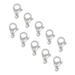 Нержавеющая Сталь Цвет 304 выводы по изготовлению ювелирных изделий из лобстера из нержавеющей стали, цвет нержавеющей стали, 12x7x3.5 мм, отверстие : 1 мм, 200 шт / коробка