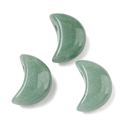 Зеленый Авантюрин Естественный зеленый авантюрин подвески, прелести полумесяца, 19x13~13.5x8.5~9 мм, отверстие : 1.8 мм