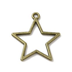 Античная Бронза Сплавочные подвески тибетского стиля, без кадмия и без свинца, полая звезда, античная бронза, 29x27x1.5 мм, отверстие : 2 мм, Около 637 шт / 1000 г