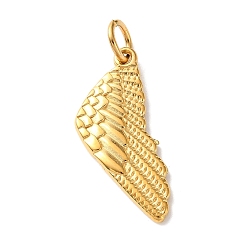 Wing 304 подвески из нержавеющей стали, прелести животных, золотые, крыло, 26x10.5x2 мм, отверстие : 4 мм