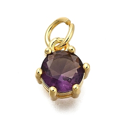 Средняя Орхидея Кулон из циркония, круглые подвески, с целью перехода в кольце, долговечный, без свинца и без кадмия, стойки покрытие, реальный 18 k позолоченный, средне орхидеи, 8.5x7.5x5 мм, отверстие : 3.2 мм