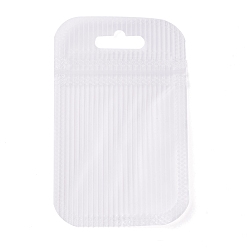 Weiß Wiederverschließbare PP-Beutel, wiederverschließbare Beutel, selbstdichtender Beutel, Rechteck, weiß, 9x5.5x0.15 cm