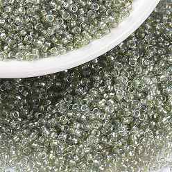 (RR3740) Fancy Lined Streak MIYUKI Round Rocailles Beads, Japanese Seed Beads, (RR3740) Fancy Lined Streak, 15/0, 1.5mm, Hole: 0.7mm, about 5555pcs/bottle, 10g/bottle