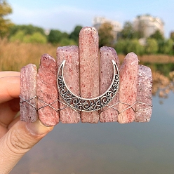 Клубничный Кварц Заколки для волос из натурального клубничного кварца, аксессуары для волос для женщин и девочек, 100x100x100 мм