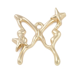 Бабочка Золотые литые подвески, бабочки прелести, 24x21x3 мм, отверстие : 1.8 мм