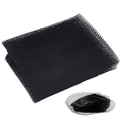 Черный 2 ярдов полиэстеровой сетчатой ткани, сетка для свадебной фаты в виде птичьей клетки, Свадебная шляпа, вуаль, сетчатая ткань для украшения свадьбы, украшение шляпы, чёрные, 1600x0.2 мм