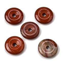 Красный Камень Природные красной яшмы подвески, подвески в виде пончиков/пи-дисков, 29.5~30.5x7.5~8 мм, отверстие : 6.3~6.5 мм