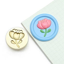 Цветок Круглые латунные головки штампа, золотые, цветок, 25 мм