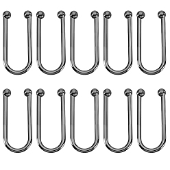 Черный Цвет Металла Зажимы для бикини из сплава, запасная часть застежки бюстгальтера, закрытие груди для нижнего белья, металлический черный , 59x27x8 мм