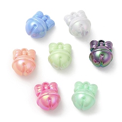 Mixed Color UV Plating Opaque Acrylic Beads, Iridescent, Bell, Mixed Color, 23.5x27mm, Hole: 2.5mm