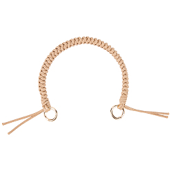 Goldenrod Polyester Braided Cord Bag Handles, with Alloy Swivel Clasps, for Bag Handle Replacement Accessories, Light Gold, Goldenrod, 350x13.5x10.5mm