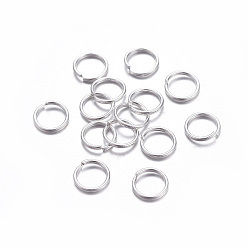 Silver 304 Stainless Steel Jump Rings, Open Jump Rings, Silver Color Plated, 24 Gauge, 4x0.5mm, Inner Diameter: 3mm