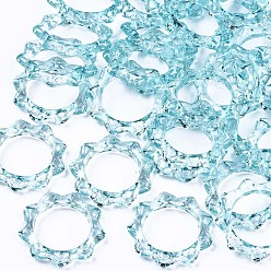 Blassem Türkis Transparente Acryl-Fingerringe, Sonne, blassem Türkis, us Größe 8 (18.1 mm)