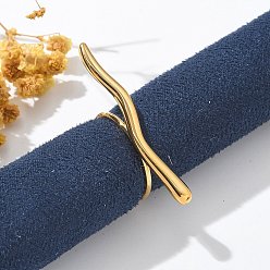 Настоящее золото 18K 304 открытые манжеты из нержавеющей стали для женщин, реальный 18 k позолоченный, бар: 40x5.5 mm, регулируемый