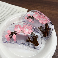 Pink Заколки для волос в форме когтей из ацетата целлюлозы, аксессуары для волос для женщин и девочек, арка с низом сливы, розовые, 85x50 мм