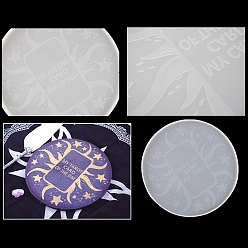 Rectangle Таро своими руками пищевая силиконовая форма, формы для литья смолы, для уф-смолы, изготовление изделий из эпоксидной смолы, белые, прямоугольные, 212x10 мм