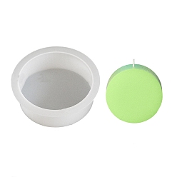 Плоский Круглый Силиконовые формы для свечей своими руками, формы для литья смолы на рождественскую тематику, для уф-смолы, изготовление изделий из эпоксидной смолы, плоско-круглые, 84.5x26 мм