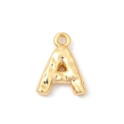 Letter A Латунь прелести, без никеля , реальный 18 k позолоченный, буква a, 12x9x2.5 мм, отверстие : 1.4 мм