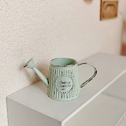 Аквамарин Мини-модель лейки из сплава, аксессуары для кукольного домика с микро-ландшафтом, притворяясь опорными украшениями, аквамарин, 25x53 мм, внутренний диаметр: 17 мм