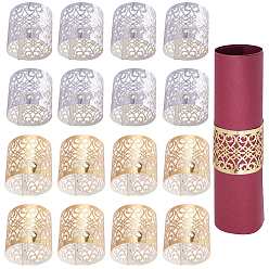 (52) Непрозрачная лаванда 50шт 2 стильные металлические кольца для бумажных салфеток, выдолбить, для столовых принадлежностей для украшения стола, прямоугольные, разноцветные, 180x50x0.3 мм, 25 шт / стиль